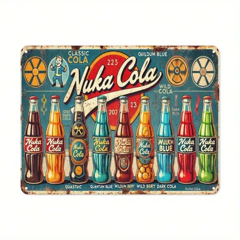 Vintage Metal Wall Sign Retro Soda Advertising Collectible Home Bar Decor