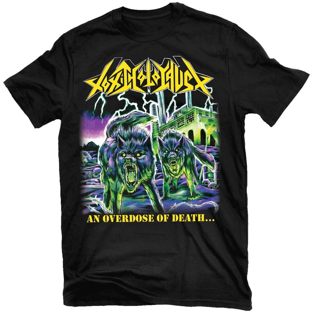 Винтажная футболка TOXIC HOLOCAUST An Overdose of Death Хлопок Черная Для мужчин BL436
