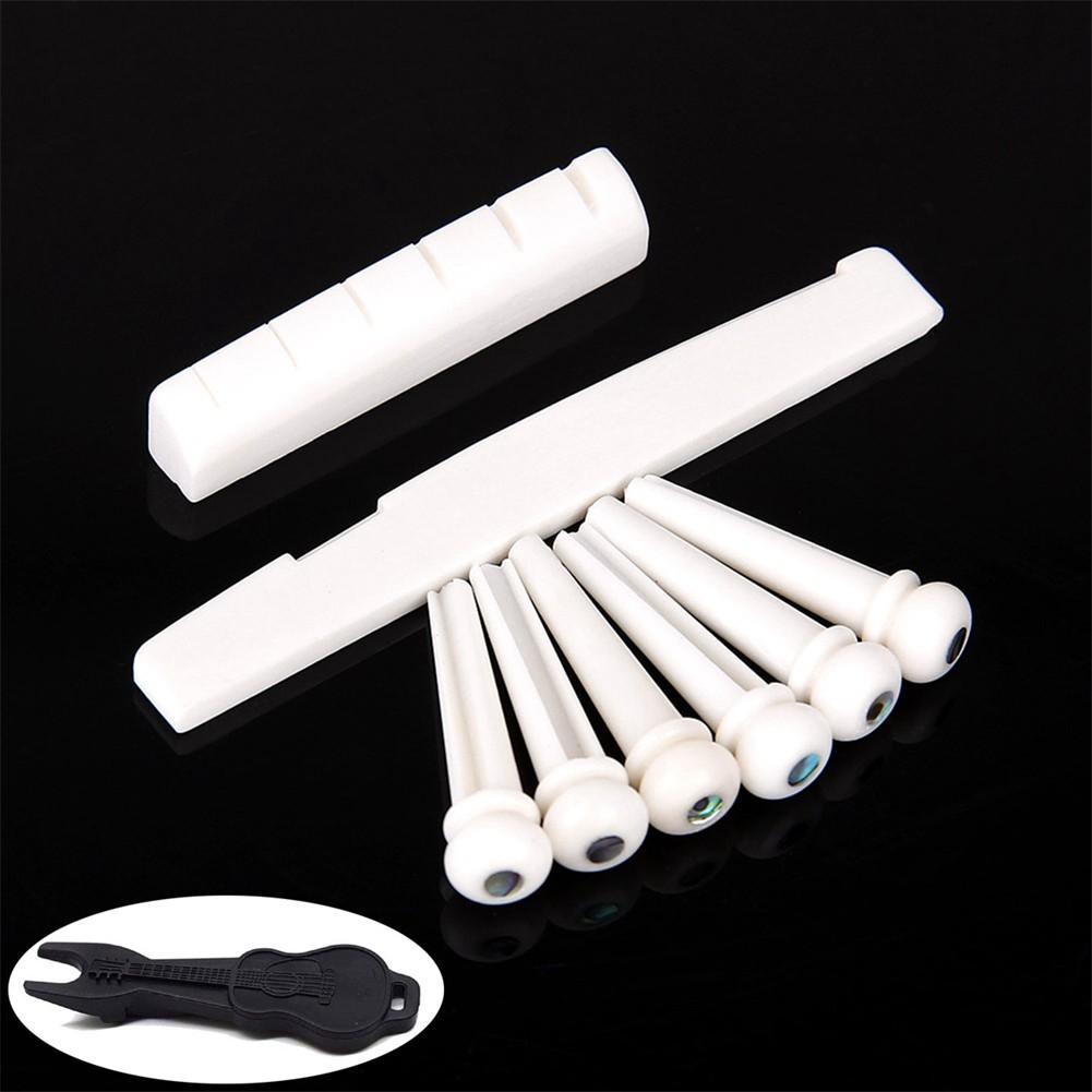 Акустический костяной бридж Акустическая гитара Костяной бридж Колки бриджа Порожек Аксессуары