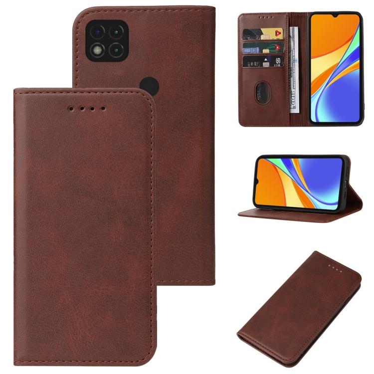 Кожаный чехол-книжка с магнитной застежкой для Xiaomi Redmi 9C NFC