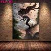The Wildwood Witch And Hell Monster Dark Terror Art Poster and Printmaking Elves and Ghosts Retro Wall Art Oil