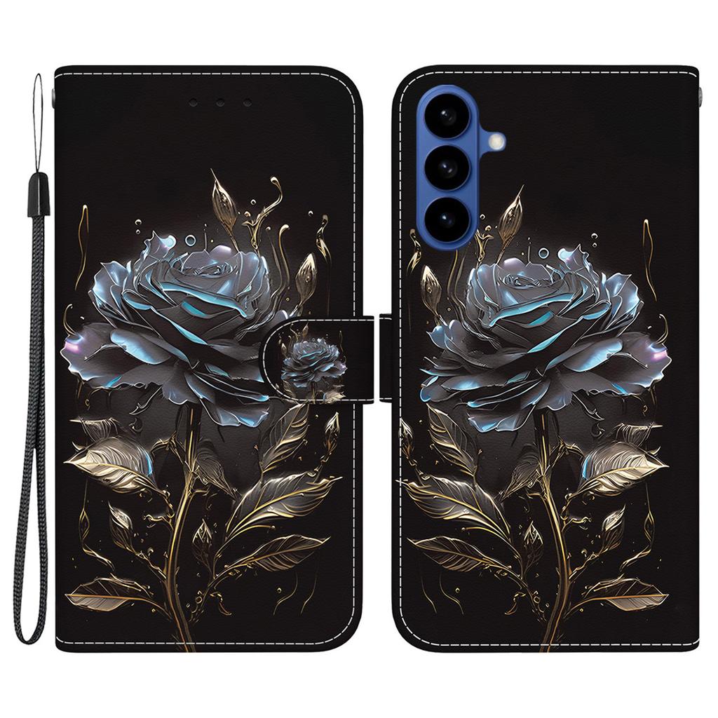 For Samsung Galaxy S26+ Wallet Phone Case Anti-Drop Pattern Printing Leather Flip Cover with Strap