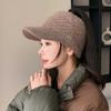 Новая осенне-зимняя шерстяная вязаная шляпа с открытым верхом, утолщенная и теплая, шляпа с большим козырьком, модная, универсальная и не подверженная трендам