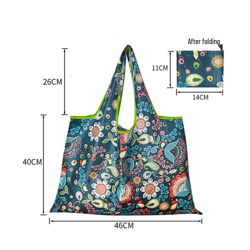 Foldable Large Capacity Non-Woven Grocery Tote Bag with Cartoon Design