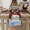 Новогодняя Рождественская Скатерть-дорожка Рождественская Вечеринка Флаг Чехол Рождественская Скатерть Подарок Навидад Рождественский Столовый Флаг Домашний Столовый Декор