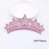 6Pcs 100*50mm Padded Crown Rhinestone Applique Sewinng On Scrapbookings Planar Crafts Accessories Decorations Patches