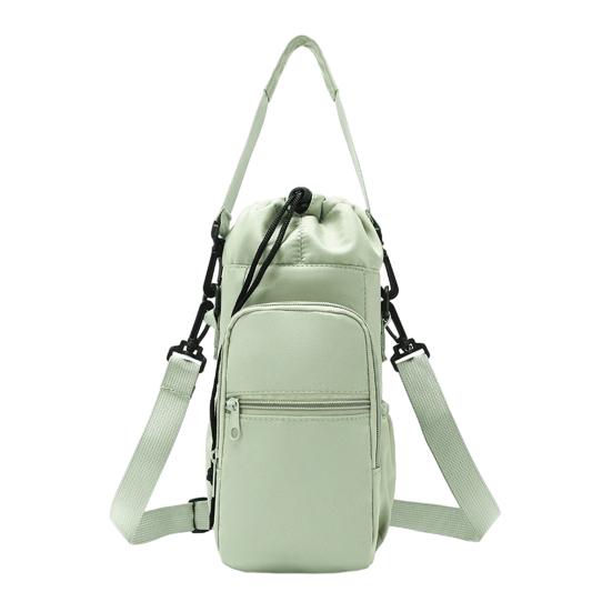 Сумка-чехол на плечо для термобутылки с регулируемым ремнем и завязкой. Сумка-чехол для бутылки для походов, спортзала, путешествий. Множество карманов. Чехол-сумка для бутылки, телефона, ключей.