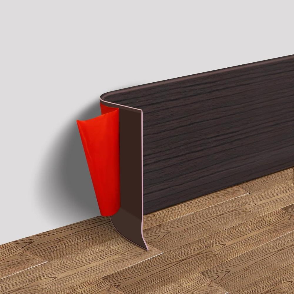 Self Adhesive Wall Base Moulding Trim 4 Inch x 3.28 Feet Home Decoration