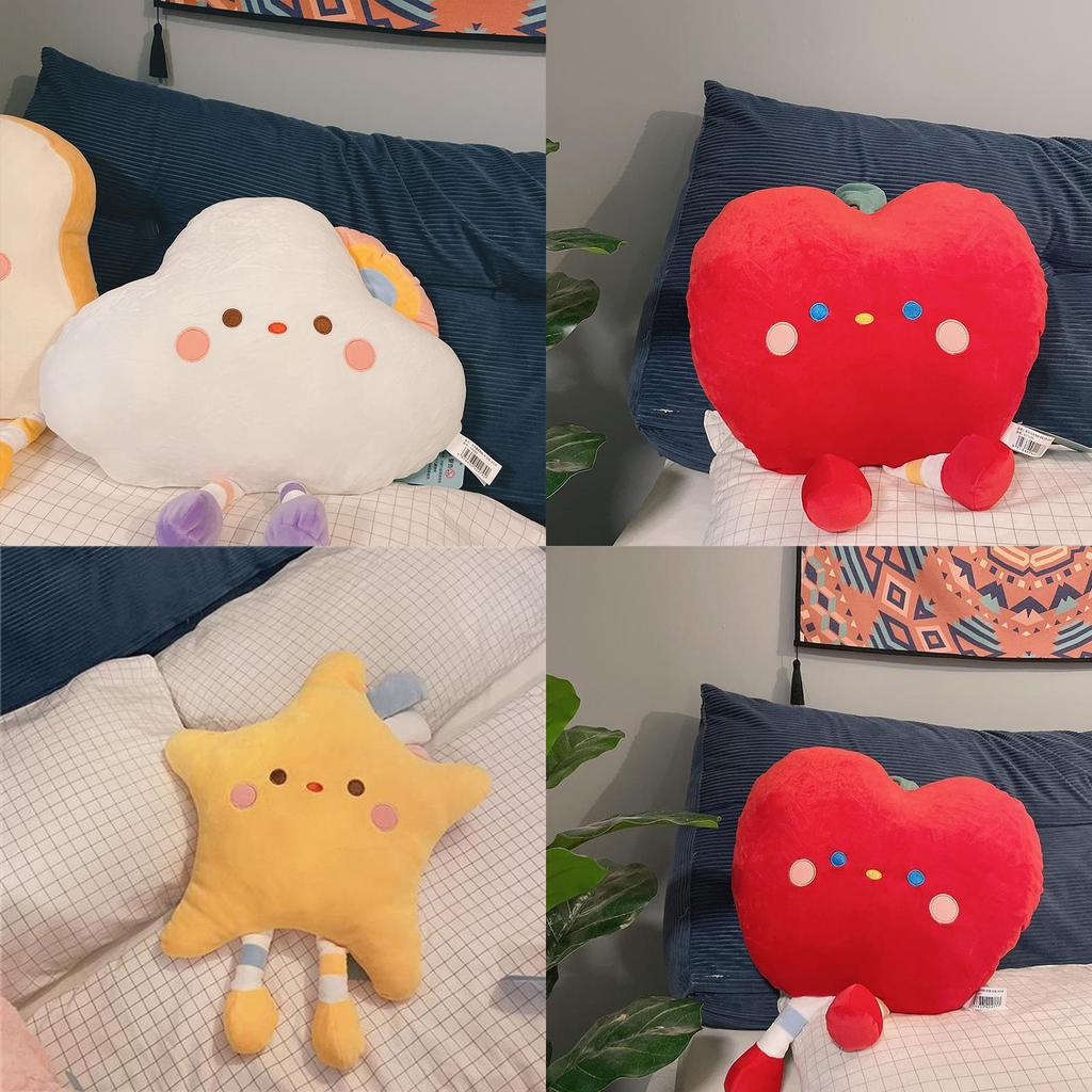 Ultra-soft Crystal Fleece Stuffed Fruit And Bread Plush Toys For Sleeping And Snuggling