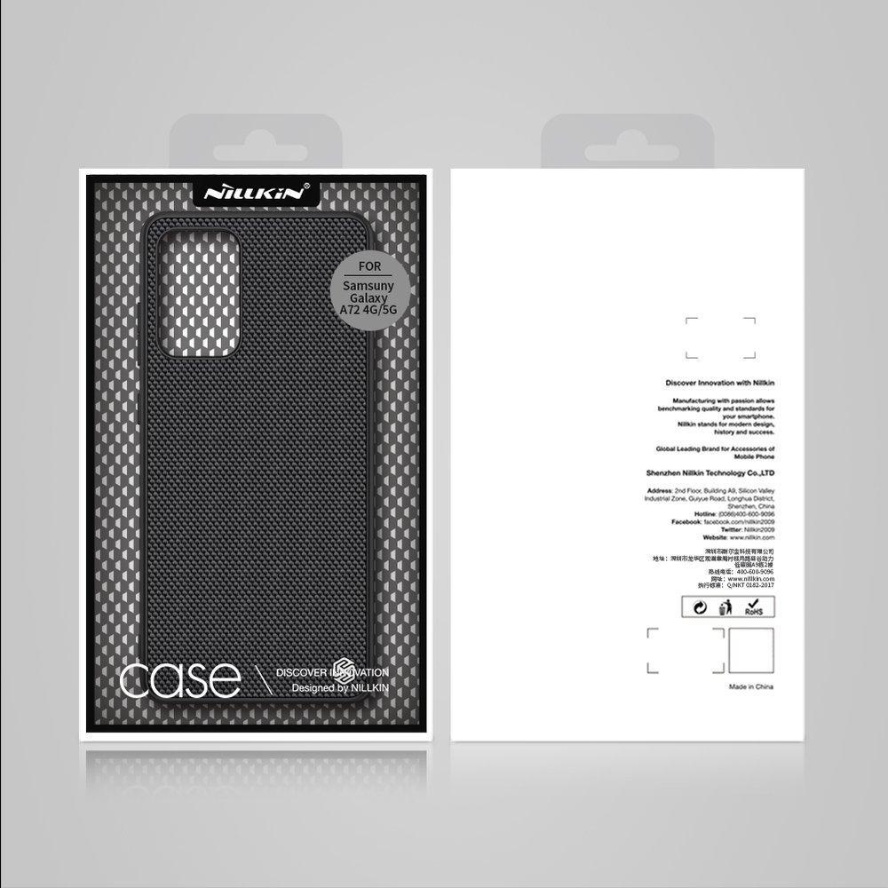Nillkin Durable Textured Case with Reinforced Gel Frame & Nylon Back for Samsung Galaxy A72 4G - Black