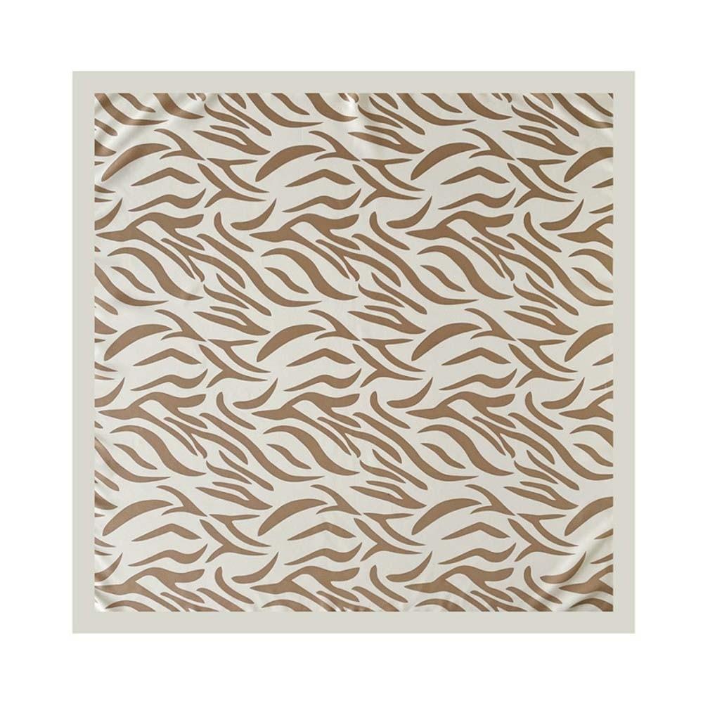 Breathable 90 CM Square Scarf Patterned Shawl Printed Silk Scarf Stripes Square Headscarf  Vacation
