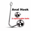Анальный крючок, секс-игрушки, 2 сменных шарика, Анальная пробка из нержавеющей стали, секс-повязка, Прямая доставка
