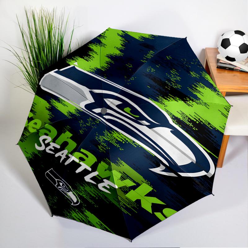 Seahawks Team Spirit Umbrella - Automatic Open/Close, Compact 8-Rib Lightweight Umbrella Essential for outdoorPicnic Accessory Fan Gifts