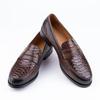 Fashion Snake Printing Leather Men Shoes Loafers Design Slip On Daily Casual Shoe Genuine Cowhide Handmade Sewing Comfortable Dress Shoe