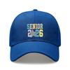 Trendy Senior 2026 Baseball Cap - Unisex Adjustable "SENIOR 2026" Print Black Baseball Hat For Graduation