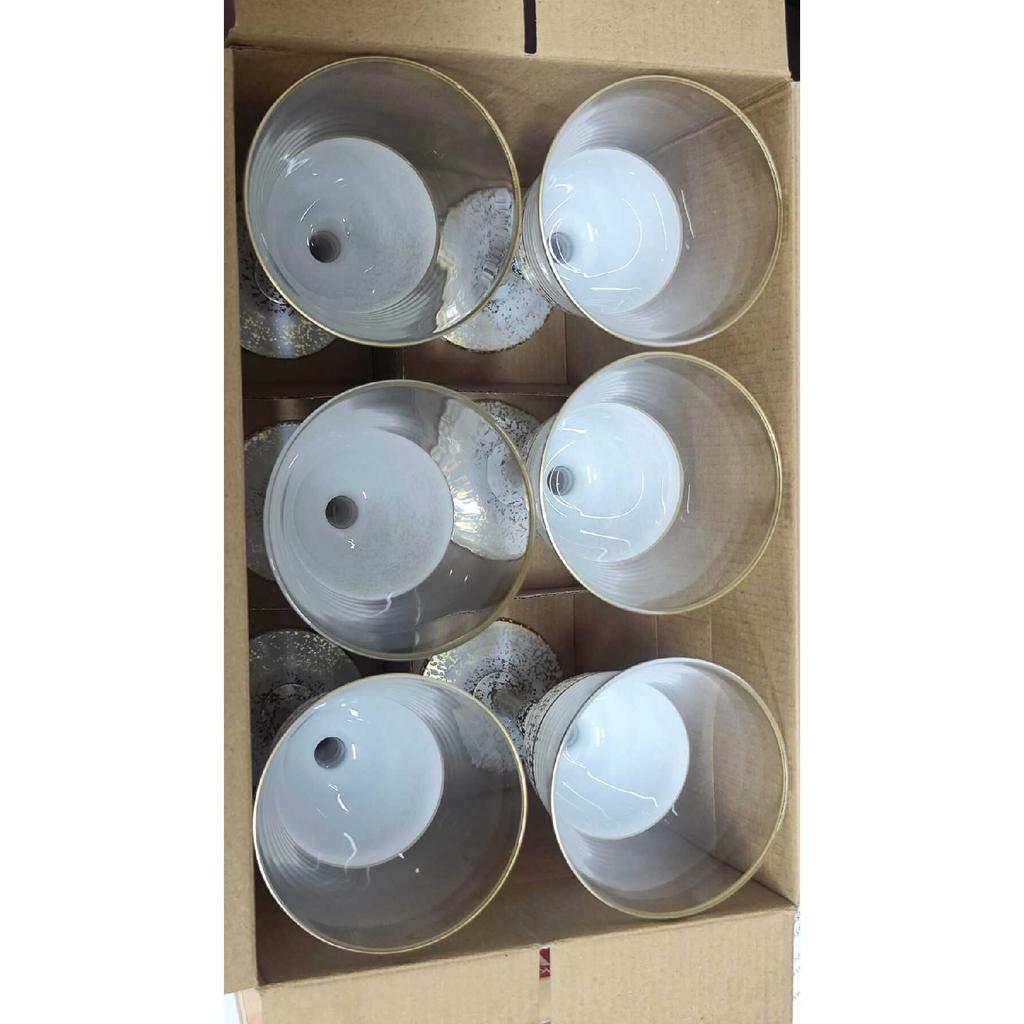 6 позолоченных стаканов для кофе Nova, цветной презентационный стакан для безалкогольных напитков 100cc