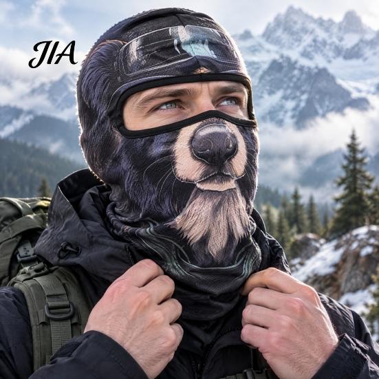 Пылезащитная Маска для Лица с Животным Принтом, Балаклава, Дышащая Защитная от Солнца Полная Накидка-Капюшон для Улицы, Ветрозащитный Шарф-Гейтер для