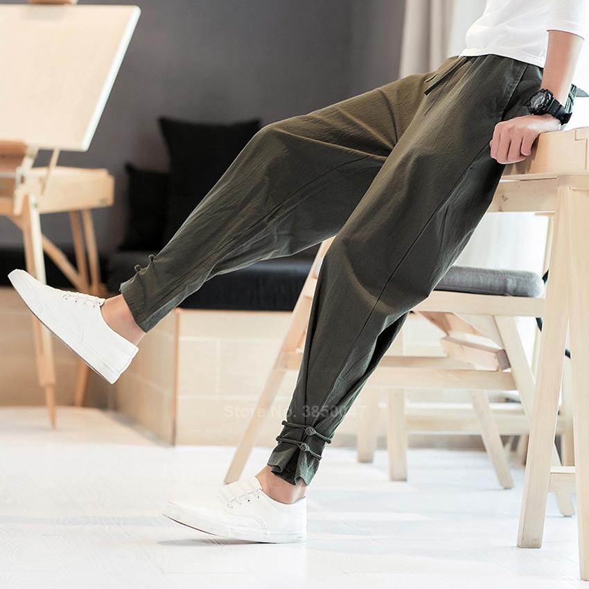 Мужские брюки в японском стиле, костюм самурая, винтажные мужские брюки, винтажные шаровары больших размеров, кимоно юката, уличная одежда