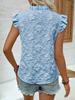 Новый летний женский комплект: жилет, блузка с короткими рукавами, оборками и цветочным кружевом