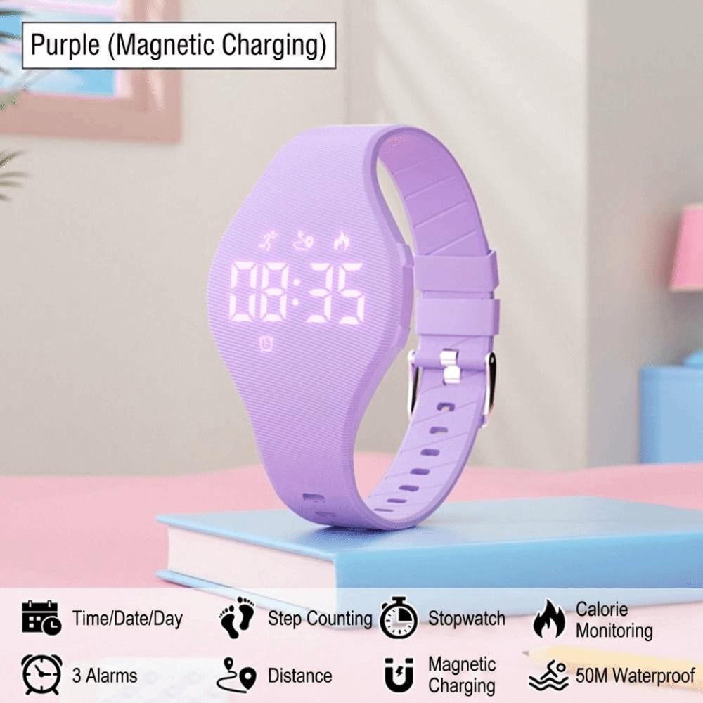 LED Digital LED Digital Wristband Waterproof Electronic Watch New Smart Silicone Wristband Kids