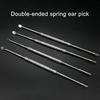 2 шт./набор ушных палочек с двухсторонней спиральной головкой, пружинная конструкция из нержавеющей стали, гибкая конструкция, инструменты для ухода за ушами унисекс