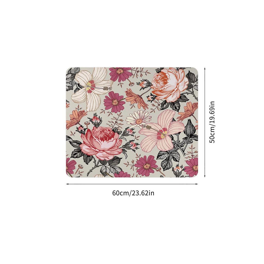 Красочный цветочный пылезащитный коврик для стиральной машины - Нескользящий, простой в уходе и солнцезащитный.