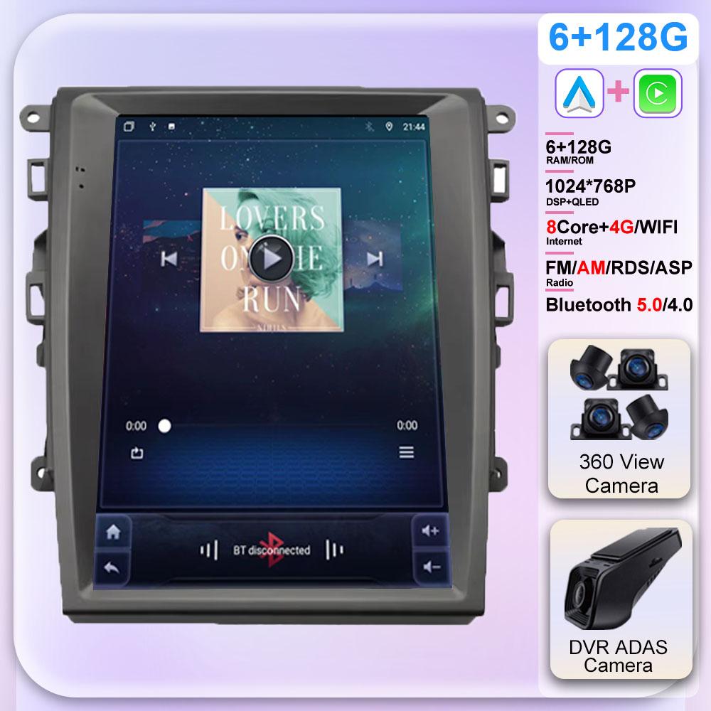 9,7-дюймовый автомобильный Android для Mondeo Fusion Mk 5 2013-2018 Автомагнитола с высокопроизводительным процессором HDR QLED Экран 5G WIFI BT Нет 2Din Carpla