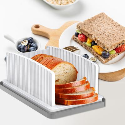 Регулируемая хлеборезка с поддоном для крошек, регулируемая ширина, складная конструкция, инструмент для резки домашнего хлеба, заквасочных сэндвичей