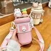 Latest Style Straw Thermos Flask Drinking Cup Adorable Girl Girl High-looking Child Special Double Drinking Drinking Cup for School