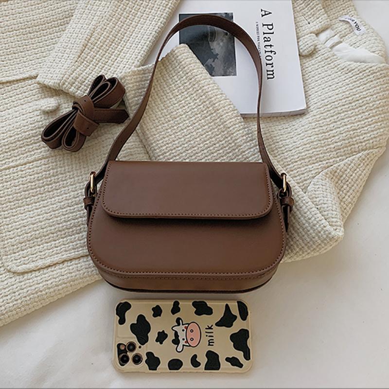 Классическая однотонная сумка на плечо высокого класса для женщин, нишевая сумка через плечо, модная маленькая квадратная сумка