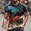 Vintage Men's T Shirt Summer Short Sleeve Print Tops Fashion Street Oversized Clothing Men T-Shirts O-Neck Pullover