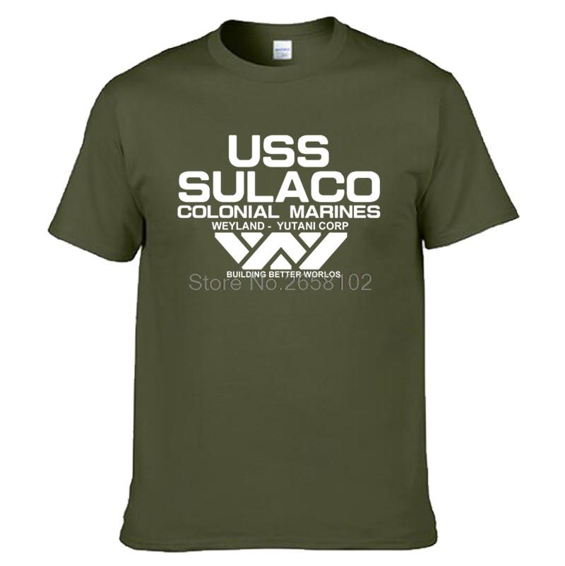 USCSS Nostromo T-Shirt Alien USS Sulaco Colonial Marines Aliens Off World Short Sleeve Tshirt M
