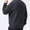Men Fall Winter Sweatshirt Half Zipper Stand Collar Loose Solid Color Loose Long Sleeves