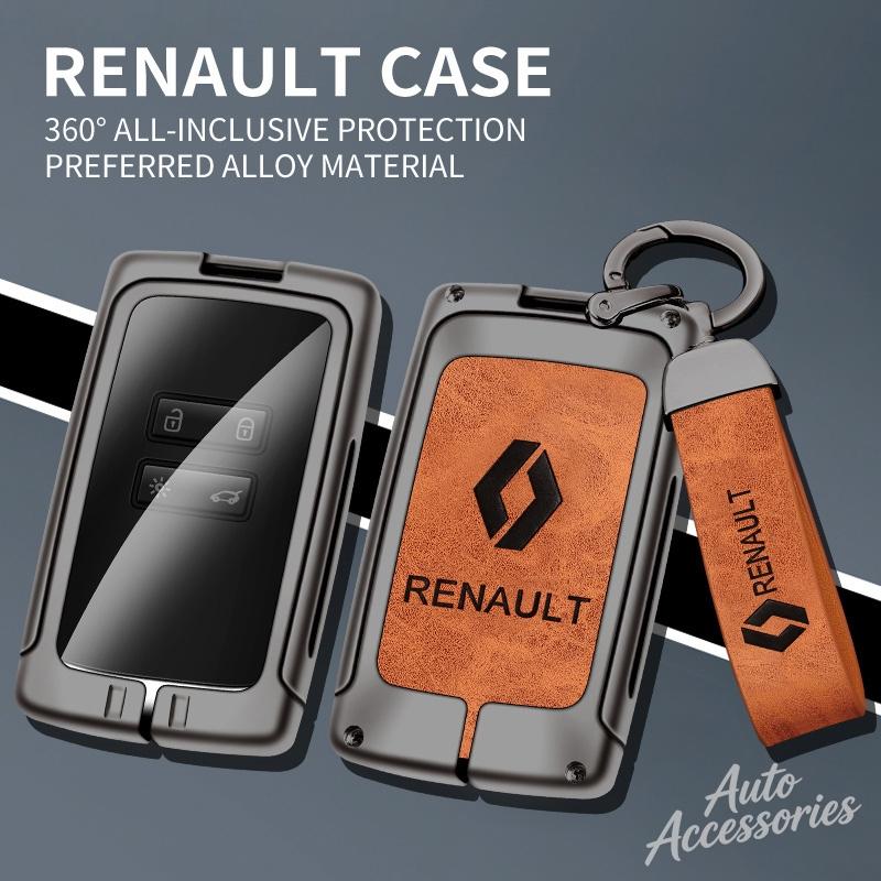 For Renault Koleos Kadjar Clio Captur Megane Talisman Espace Scenic Arkana Dacia Sandero Zinc Alloy Car Key Case Protector Shell NN40