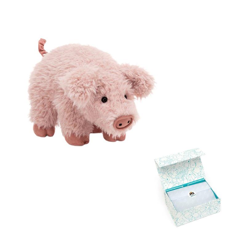 Jellycat Серия Домашние Животные SUPER SOFTIES Коли Фи Поросенок Милая Розовая Кукла Плюшевая Фигурка Высота 24 см