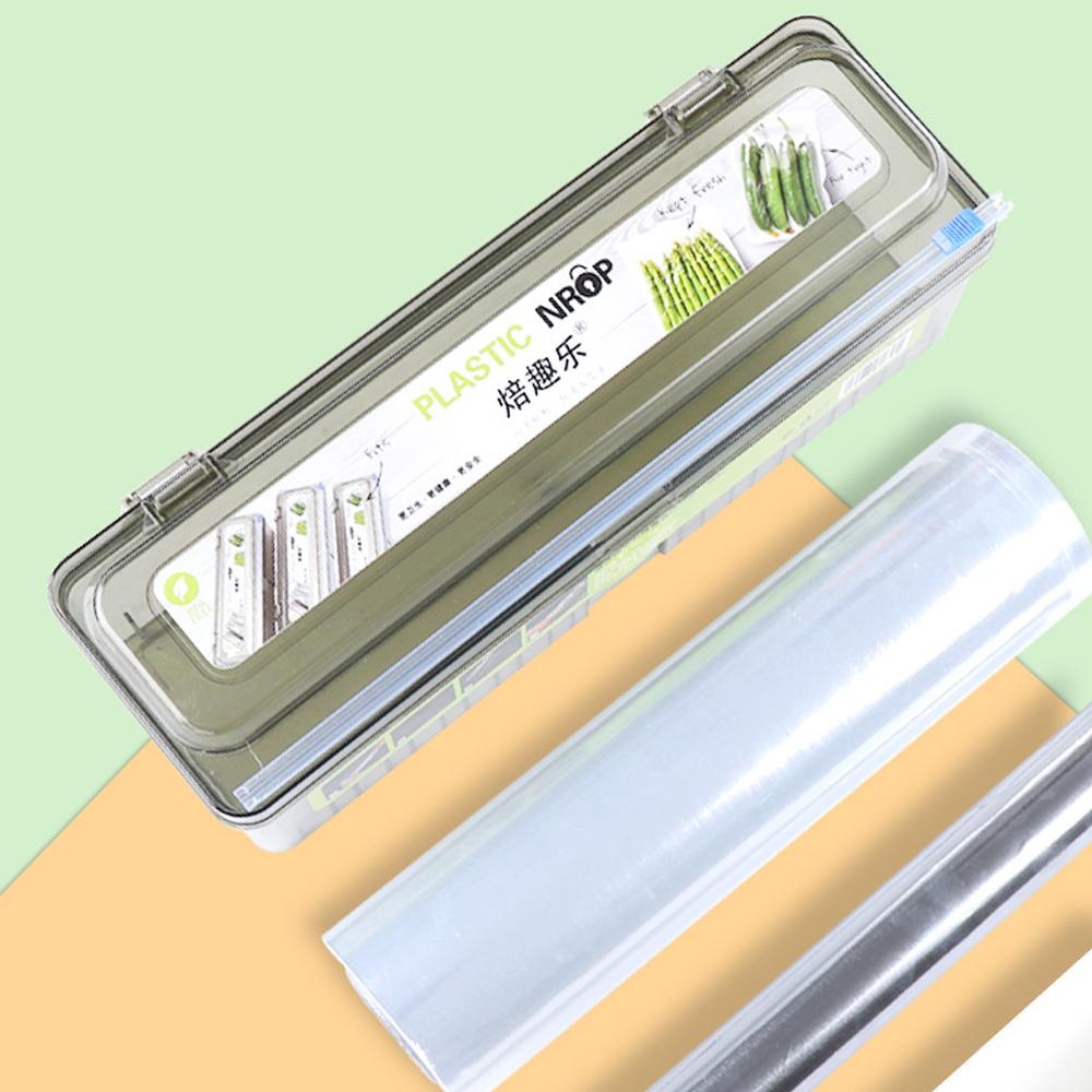 Plastic Wrap Dispenser Fixing Foil Cling Film Cutter Food Wrap Plastic Sharp Dispenser Cutter Organizer Kitchen Tool Accessories