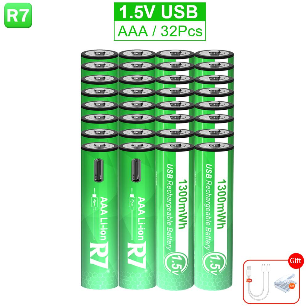 1,5 В AAA литий-ионная аккумуляторная батарея AAA 3A USB зарядка литиевых батарей с USB-кабелем для пульта дистанционного управления мышками-игрушками