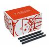 Shibase Kogyo 646 Straws, for Piercing Tapioca Lids, Straight with Angled Tip, 12mm x 18cm Diameter, Unwrapped, 130 Straws, Black, Made in Japan