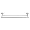 Stainless Steel Brushed Double Towel Bars Wall Mounted Towel Rack Organizer for Bathroom