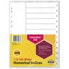 Marbig Числовые индексы и разделители A4 (белый) (1-12 Таб)