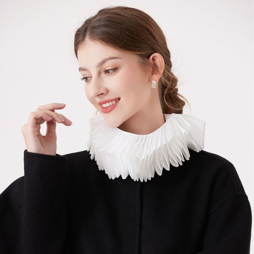 Fashion White Shirt Fake Collar Women Necklace Detachable Lapel Shirt Fake Collar Shawl Removable Collars Clothing Accessories