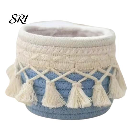 Thickened Material Box Storage Large Capacity Organizer Multipurpose Long-lasting Container Tassel Decor for Home Bedroom Living Room Durable