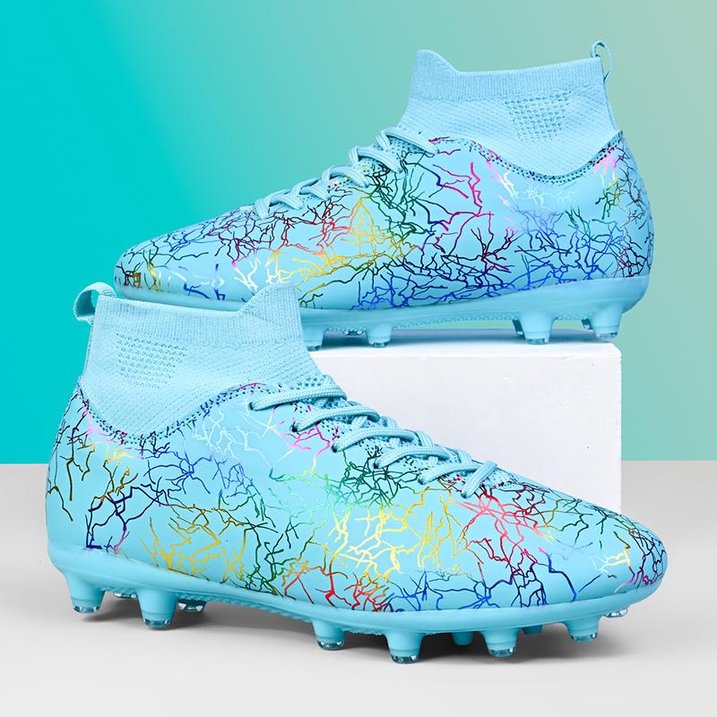 35-45 футбольные бутсы унисекс, студенческие футбольные бутсы большого размера, пластиковые бутсы с длинными ногтями AG, тренировочные футбольные бутсы с искусственным газоном