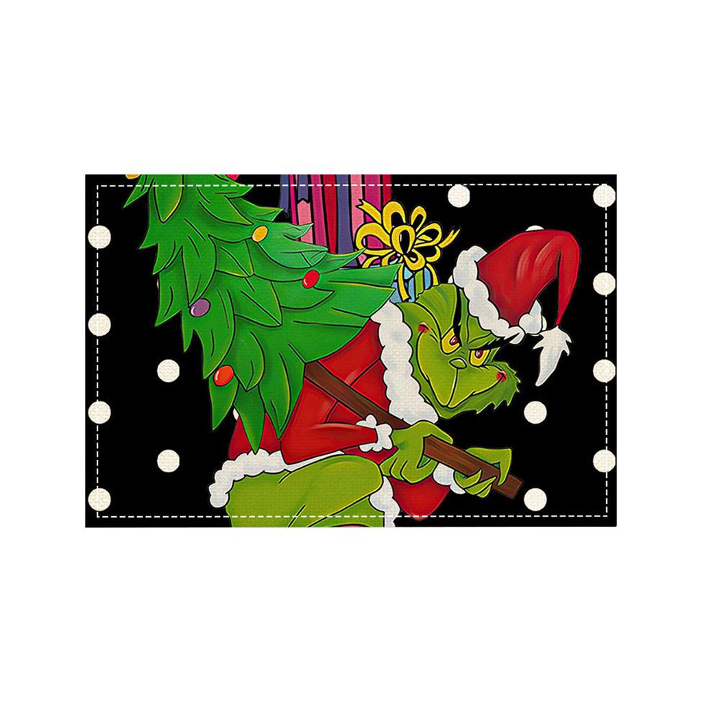 Christmas Series Creative Printed Meal Mat Cartoon Elderly Table Mat Christmas Tablecloth Mat