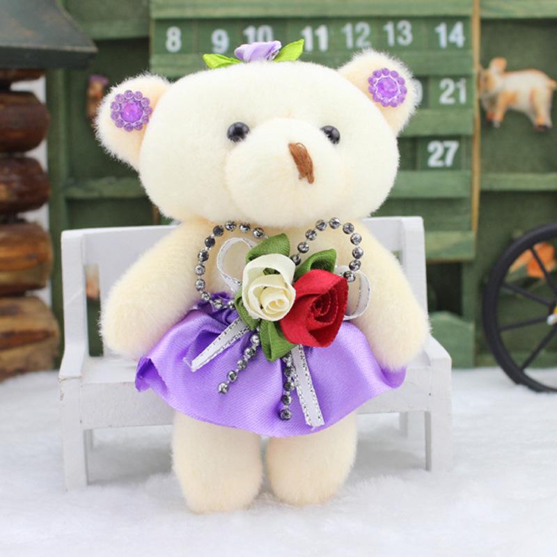 10 шт. мини-маленький плюшевый мишка цветочные букеты медведь детские хлопковые игрушки плюшевые куклы свадебные игрушки декор