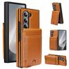 Galaxy F6 New Mobile Phone Case Leather Case Suitable for Samsung Z Fold 7 Bracket Insert Card Phone Case Tempered Film