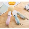 Cute Cartoon Ceramic Cutter Plastic Handle Folding Fruit Knife Kitchen Kids Auxiliary Knives Mini Portable Sharp Knife Peeler