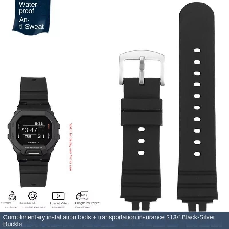 Для Casio Серии GBD-200 GBD-200-1 GBD-200UU/SM Черный Воин Водонепроницаемый Силиконовый Резиновый Ремешок для Часов Спортивный Ремешок Браслет