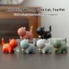 Творческая керамика Милый котенок Орнамент Животное Микро Пейзаж Чай Питомец Украшения для Домашнего Стола Чайный Набор Аксессуары Чайная Игра