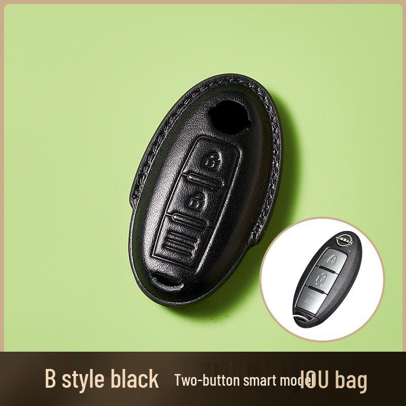 Ключница из коровьей кожи растительного дубления для ключа от автомобиля New Sylphy Murano, ручная работа, дизайн с пряжкой для мужчин